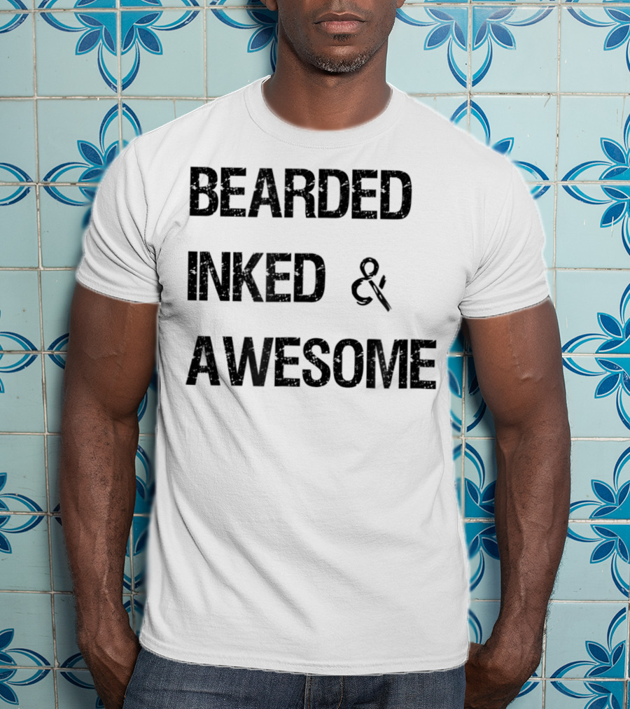 Bearded Inked And Awesome Christmas Husbands18 T-Shirt