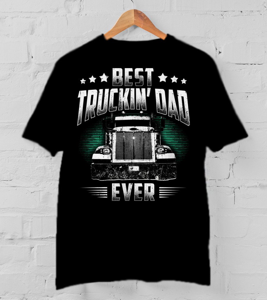Best Truckin Dad Ever 75 Retro Truck T-Shirt