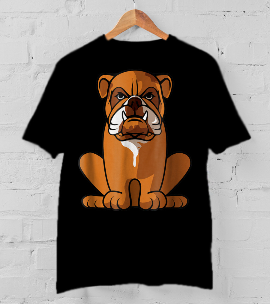 Bulldog Sitting And Waiting For The Holidays To Come T-Shirt