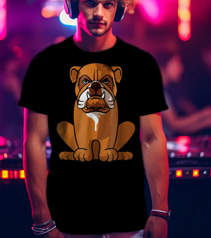 Bulldog Sitting And Waiting For The Holidays To Come T-Shirt