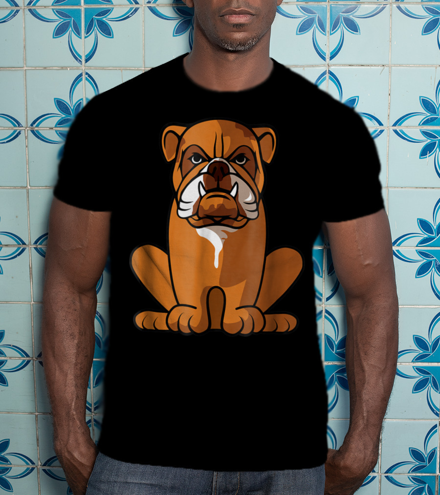 Bulldog Sitting And Waiting For The Holidays To Come T-Shirt
