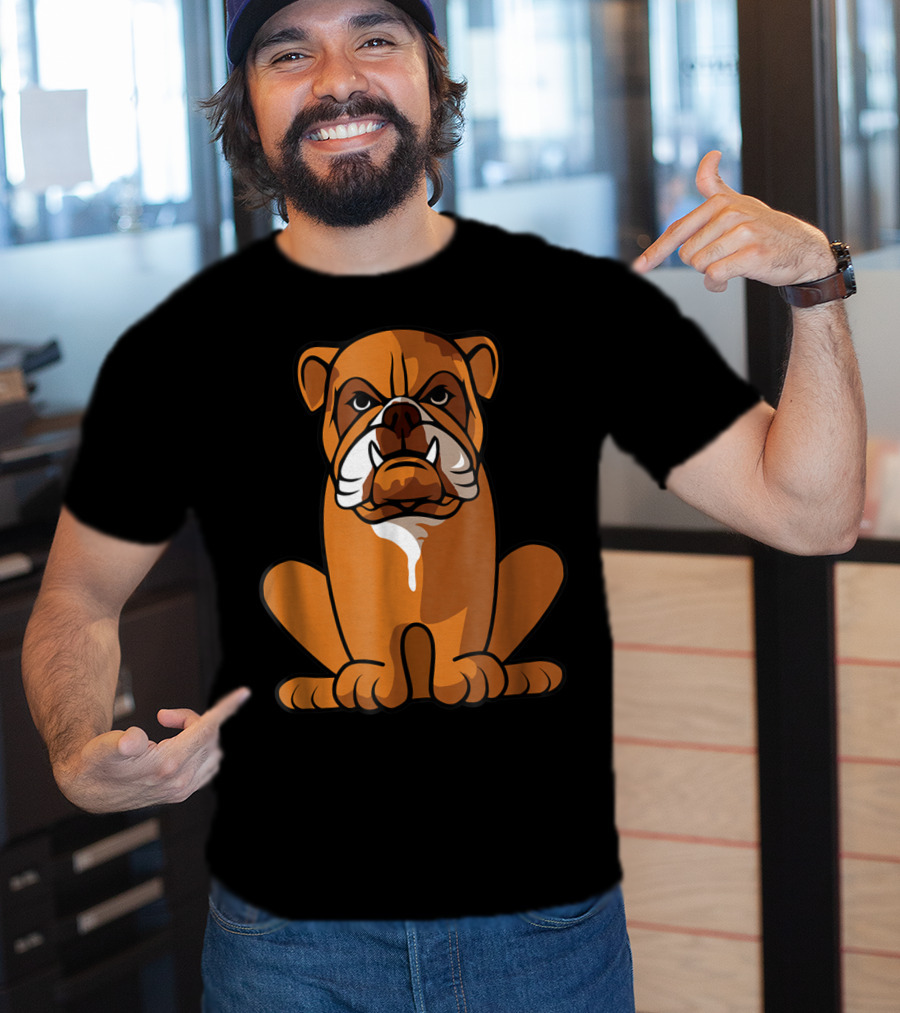 Bulldog Sitting And Waiting For The Holidays To Come T-Shirt
