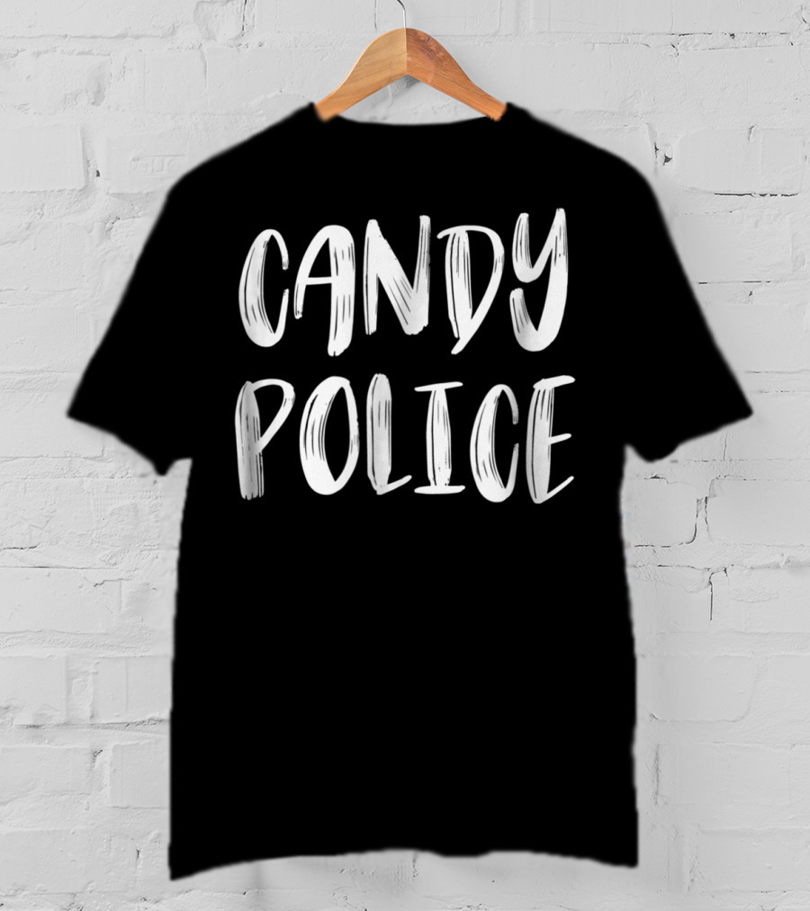 Candy Police Halloween Funny Dad14 Costume T-Shirt