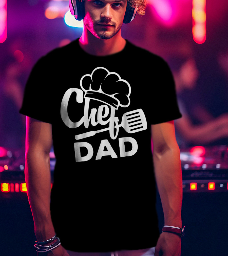 Chef Dad Cooking Hat And Spatula T-Shirt