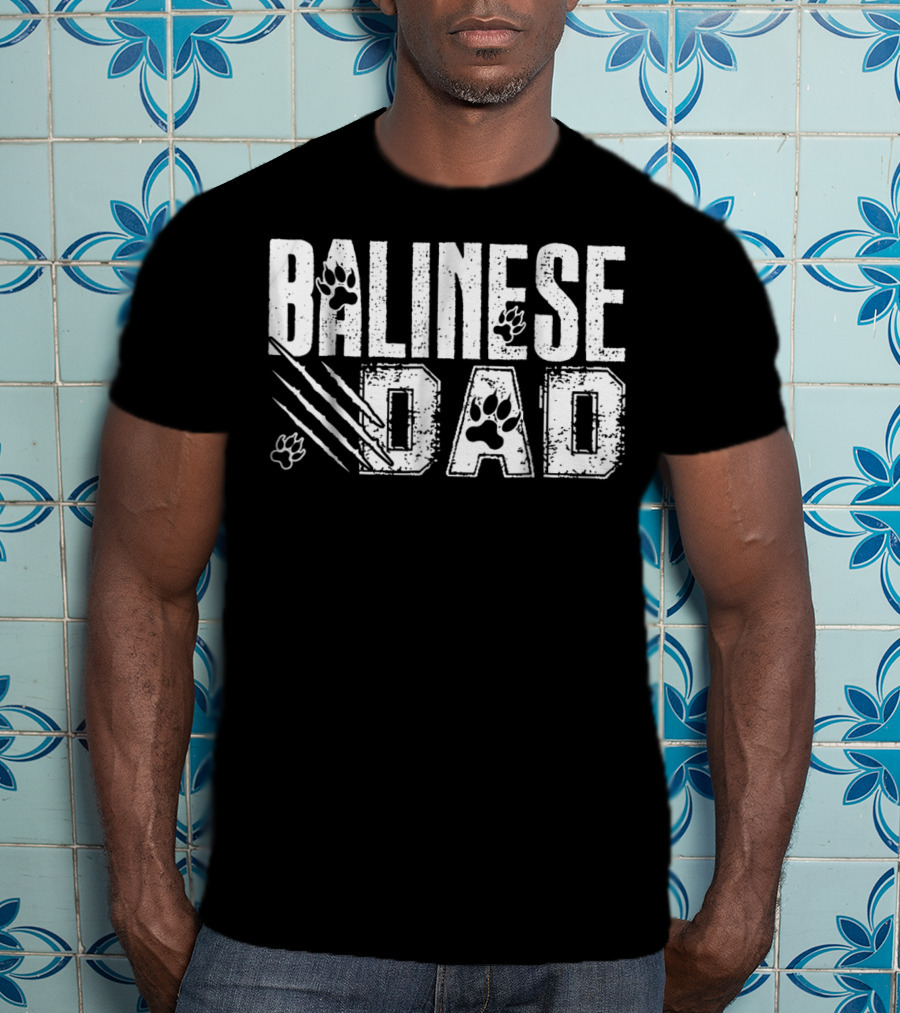 Balinese Dad Paw Prints Claw Marks S68 T-Shirt