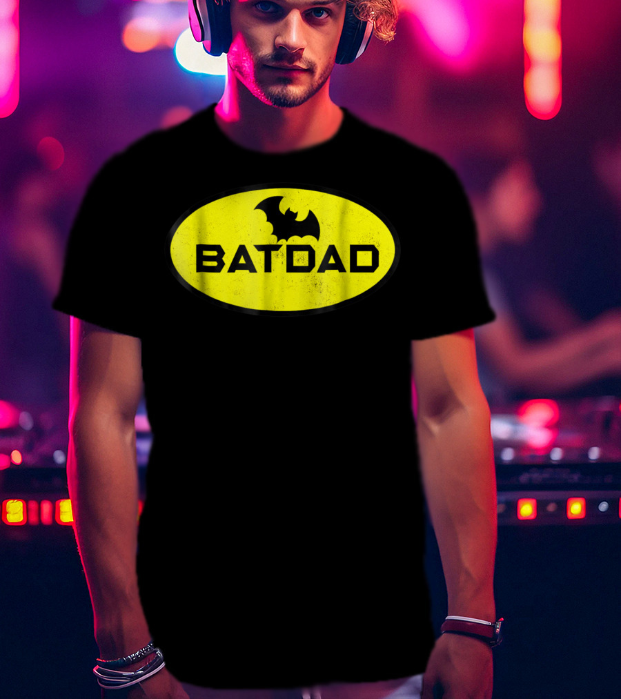 BATDAD Funny Dad Family Superhero T-Shirt