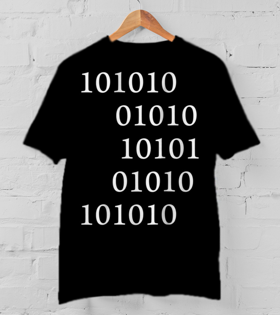 Binary Code Pattern For Geek Dad T-Shirt
