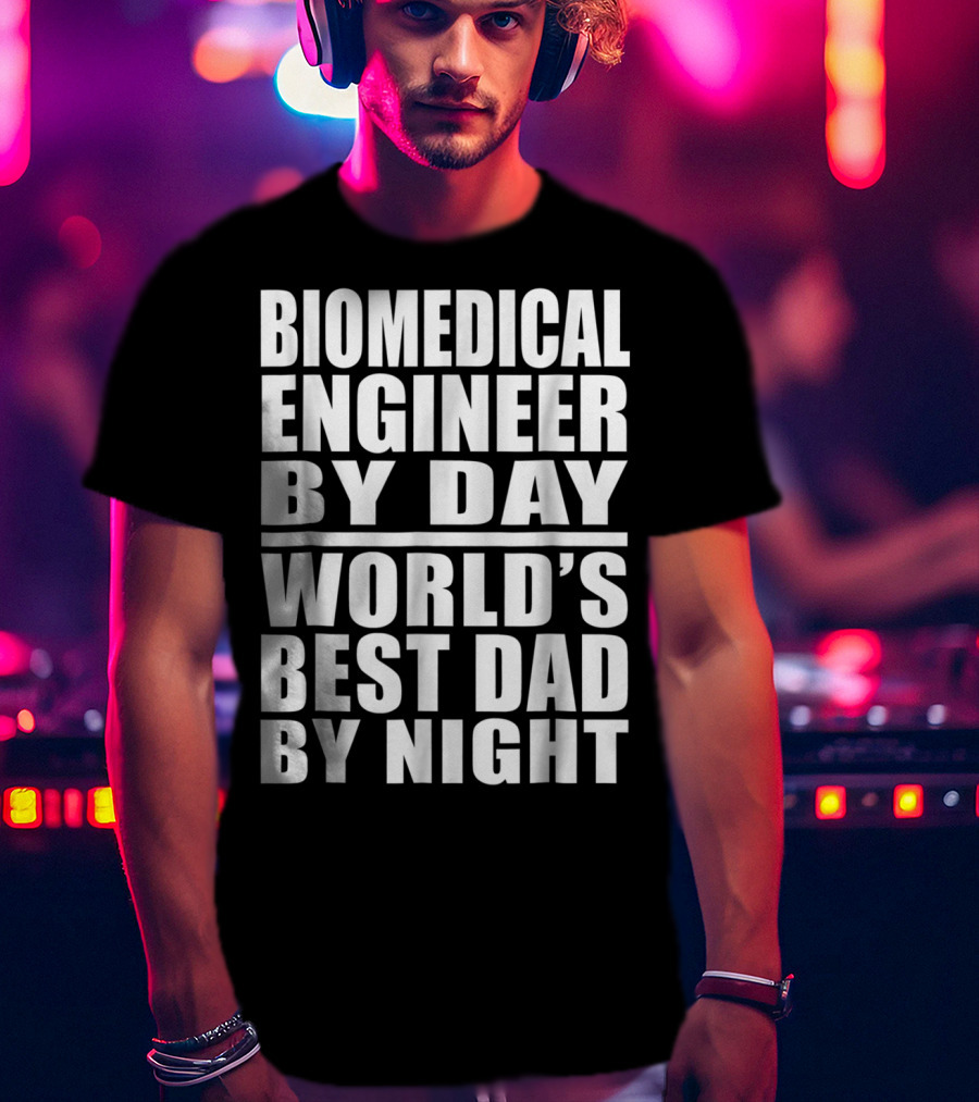 Biomedical Engineer By Day World's Best Dad By Night T-Shirt