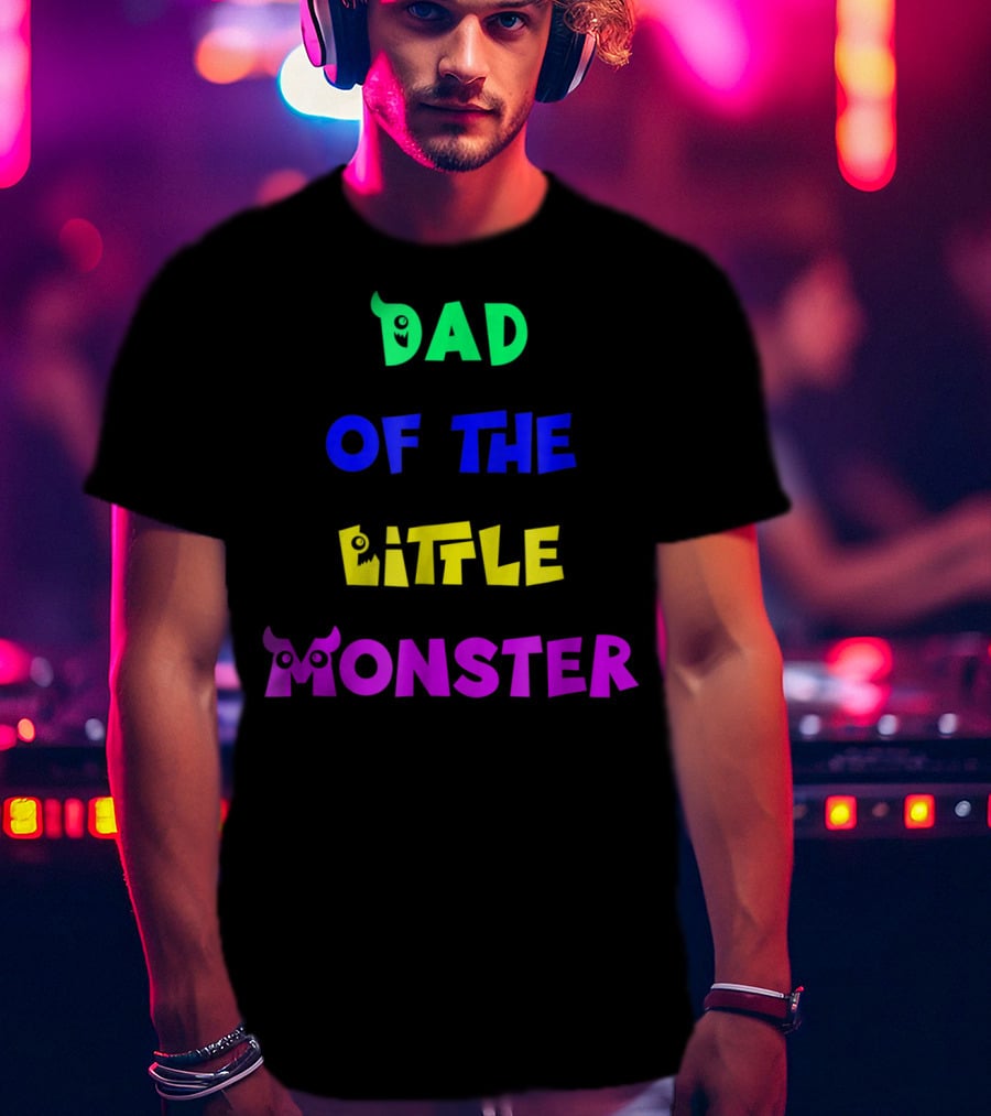 Dad Of The Little Monster Funny Halloween Costumes65 T-Shirt