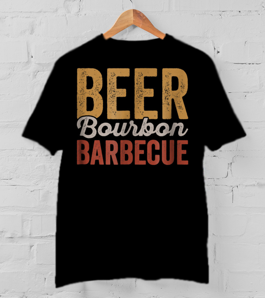 Beer Bourbon Barbecue For Backyard Grilling Dad33 T-Shirt