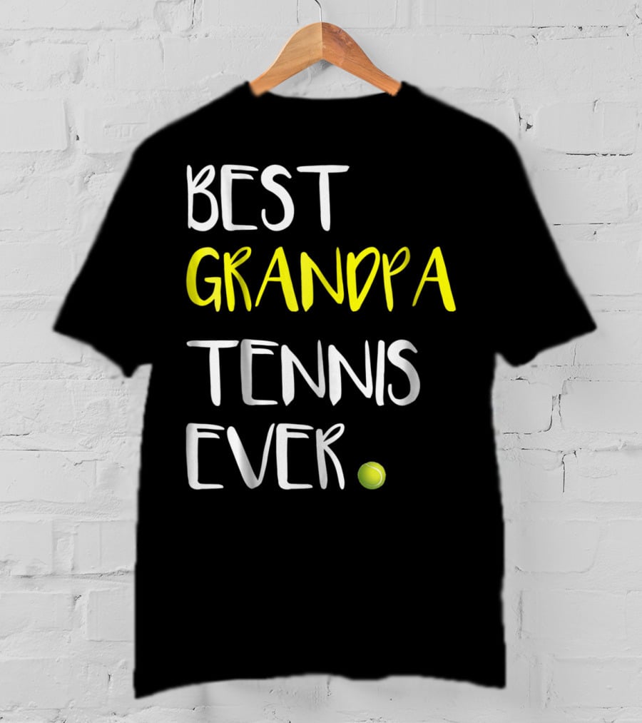 Best Grandpa Tennis Ever From Lover37 Ball T-Shirt