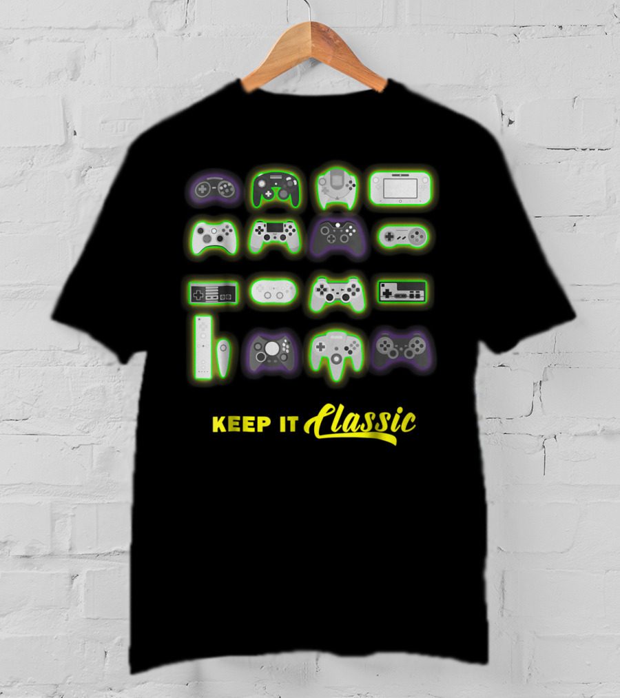 Keep It Classic Video Game Controllers For Old School Dad86 T-Shirt