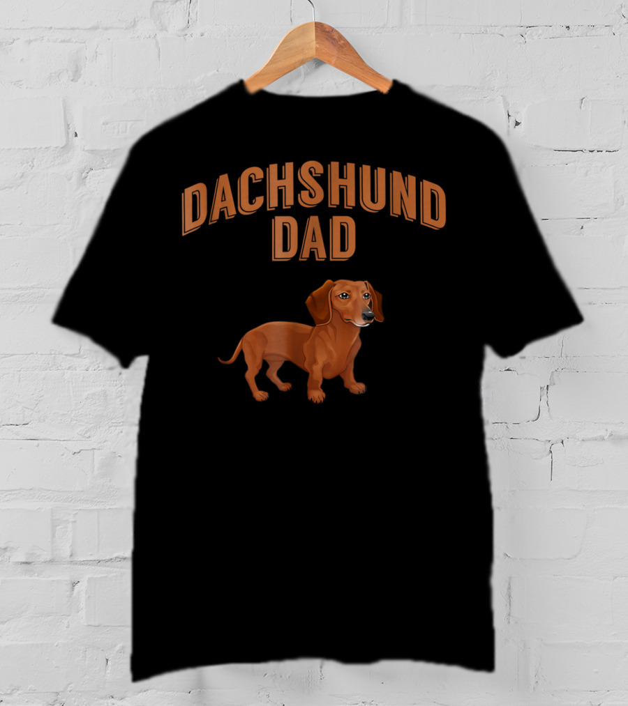Dachshund Dad Dog Lovers20 Brown Sausage Dog T-Shirt