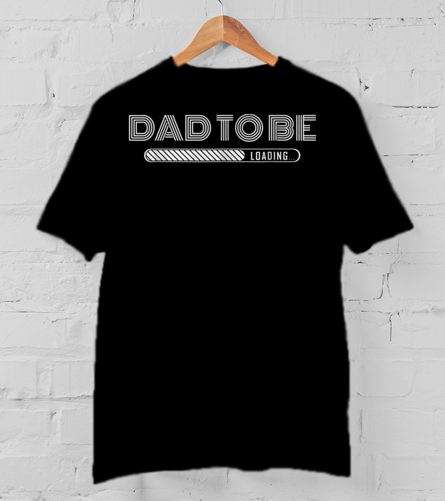 Dad To Be Loading Pregnancy Announcement Reveal Exciting Expectant Father Countdown T-Shirt
