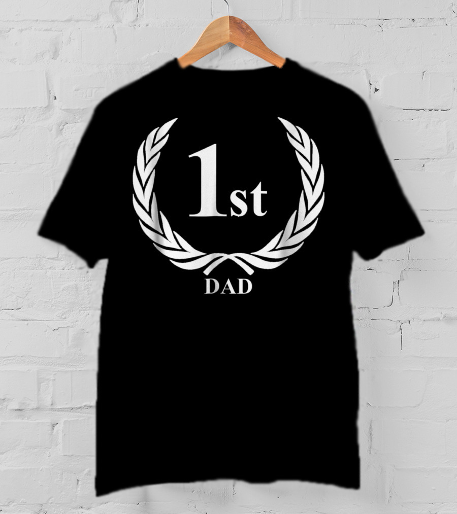 1st Dad Funny Okayest Father14 Laurel Wreath T-Shirt