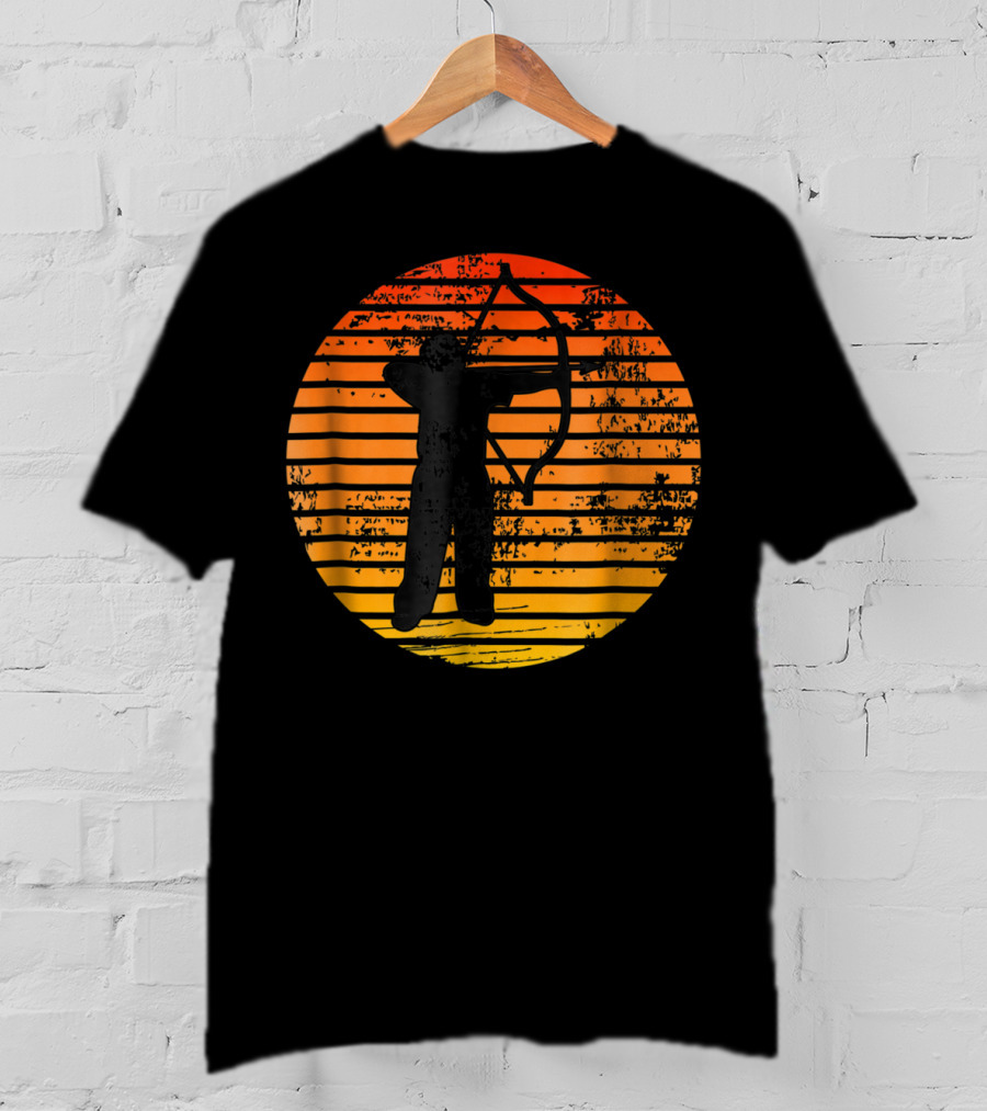 Bowman With Bow And Arrow In Sunset T-Shirt