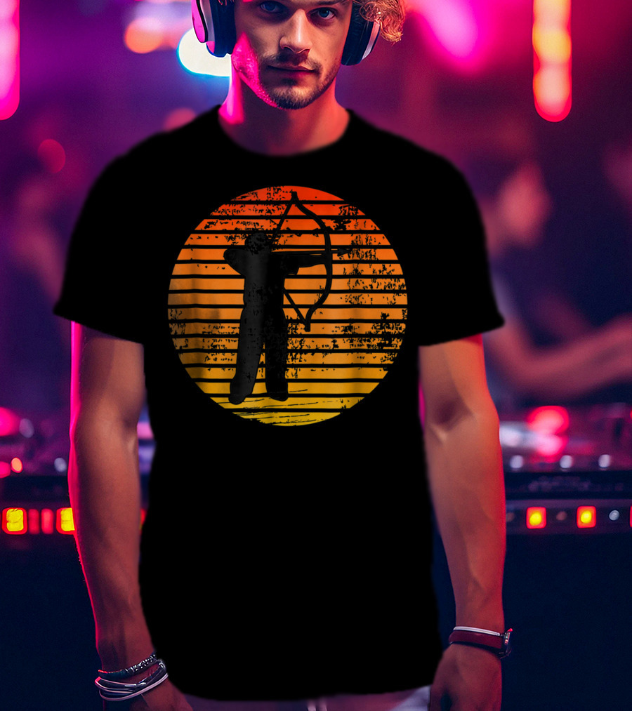 Bowman With Bow And Arrow In Sunset T-Shirt