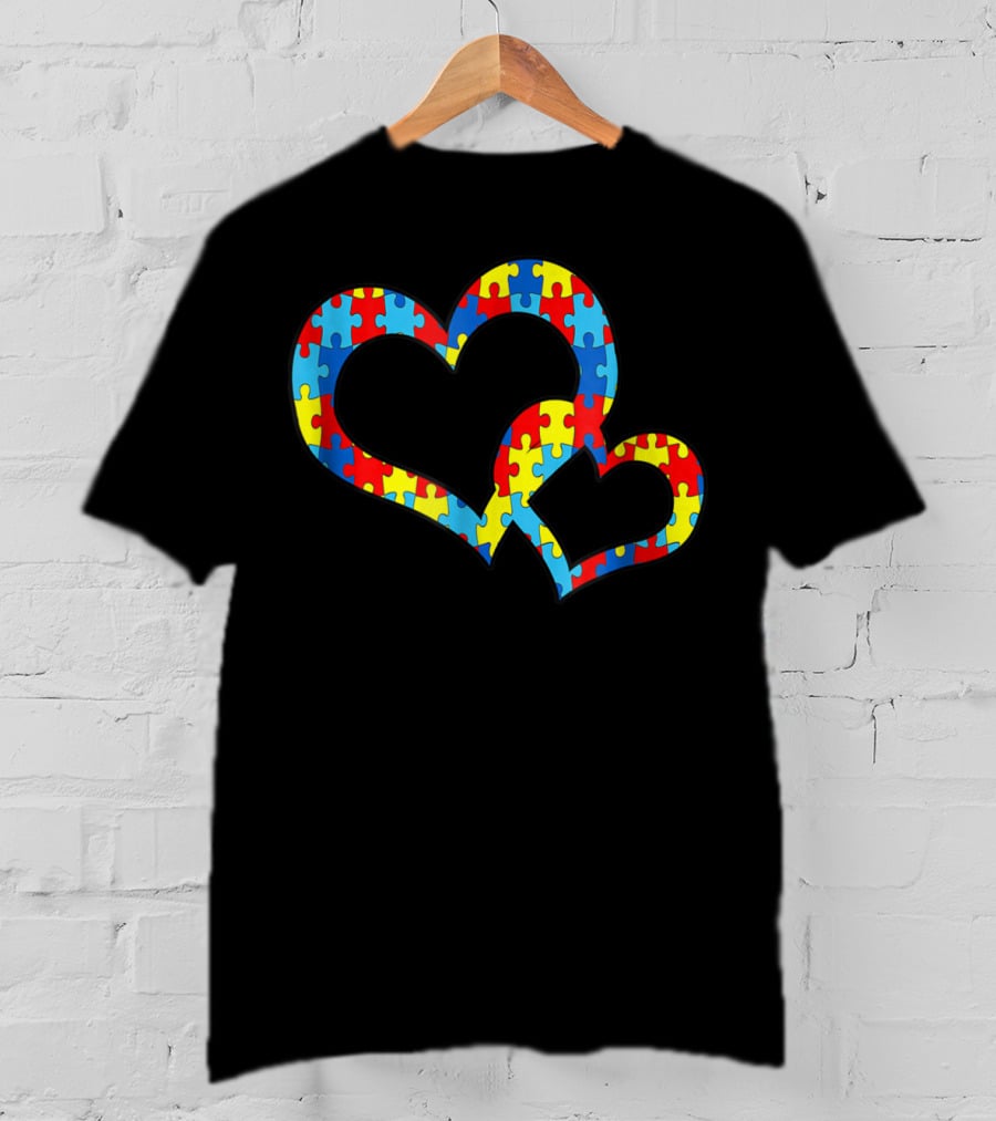 Autism Awareness Puzzle Heart Family Connection T-Shirt