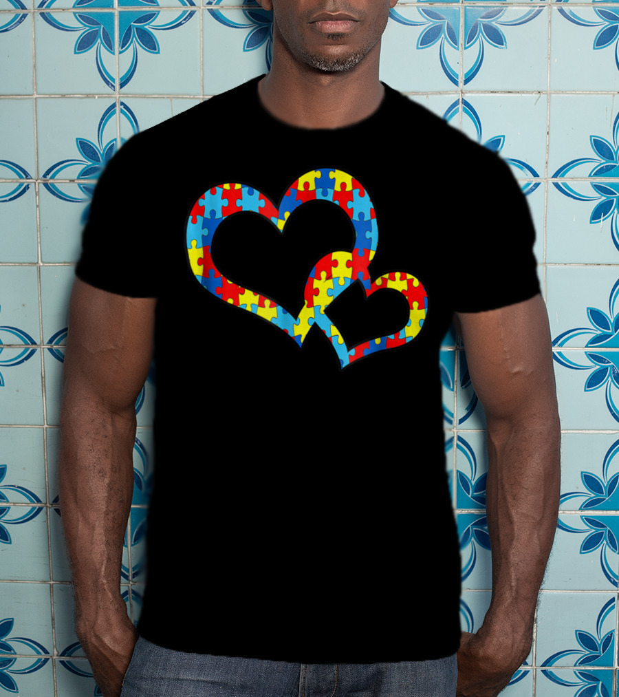 Autism Awareness Puzzle Heart Family Connection T-Shirt