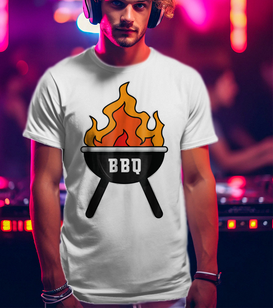BBQ Pit Master Hot Flames Grilling Barbecue T-Shirt