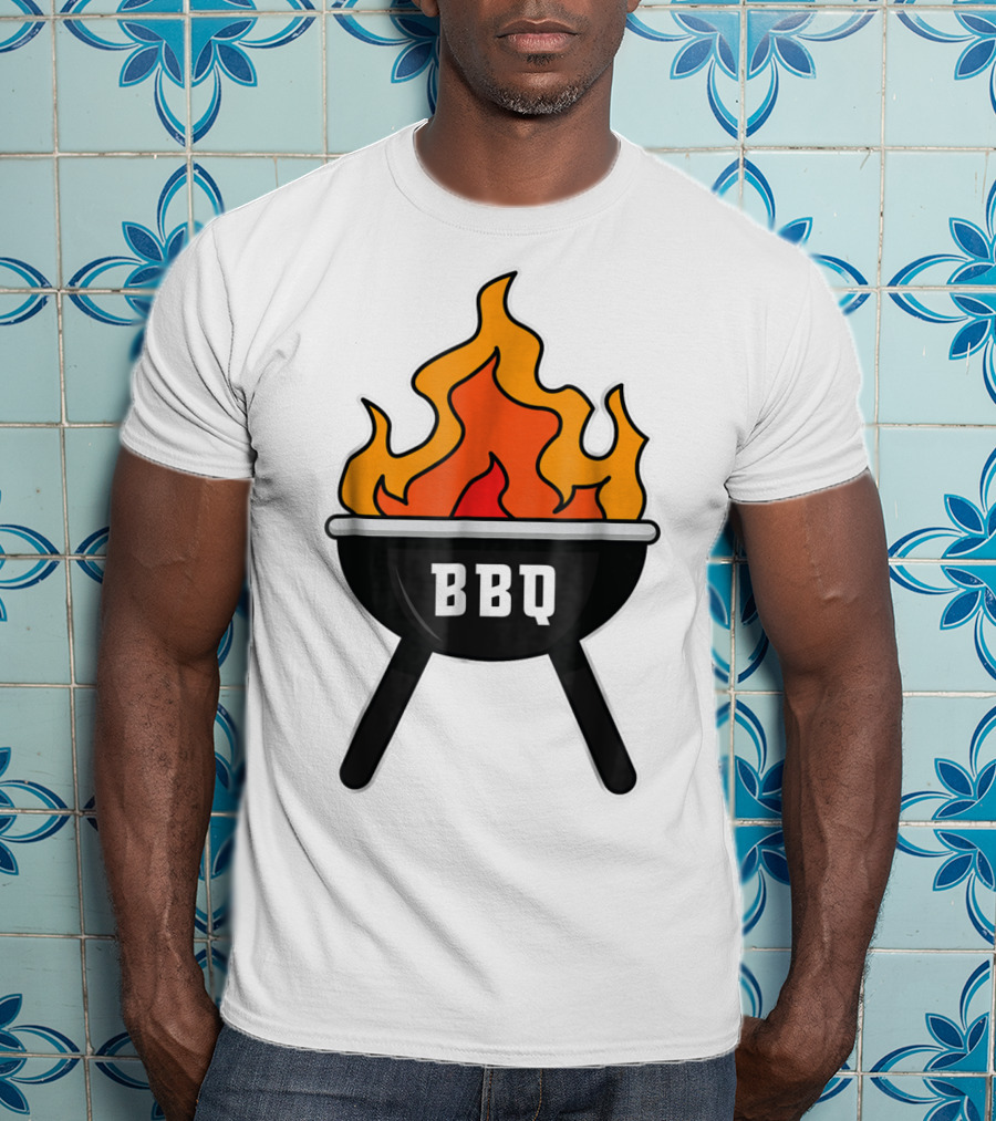 BBQ Pit Master Hot Flames Grilling Barbecue T-Shirt