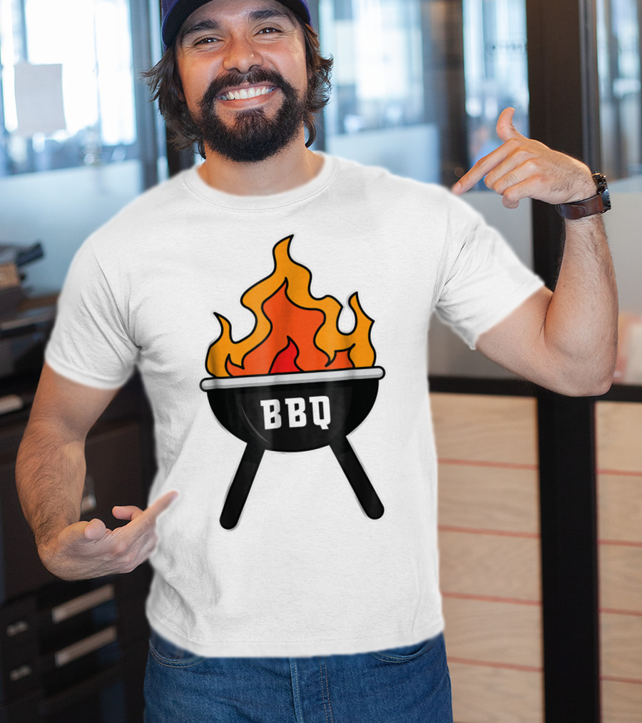 BBQ Pit Master Hot Flames Grilling Barbecue T-Shirt