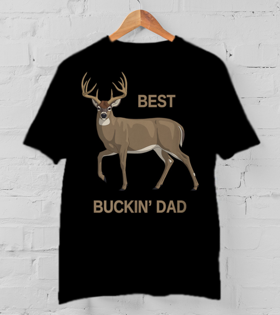 Best Buckin' Dad Whitetail Deer Hunting T-Shirt