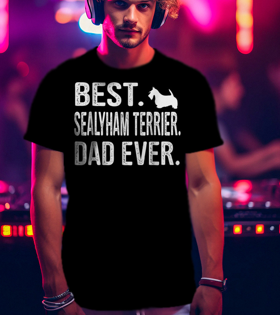 Best Sealyham Terrier Dad Ever With Terrier T-Shirt