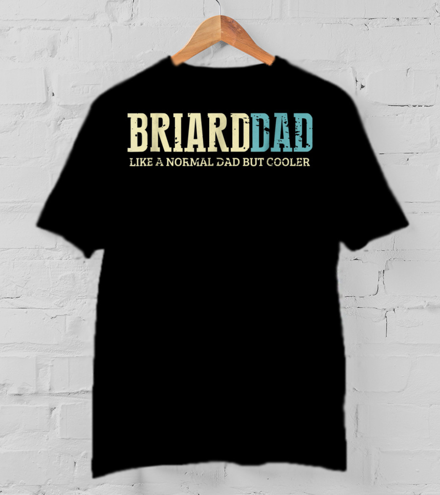 Briard Dad Like Normal Dad But Cooler Dogs Lover T-Shirt