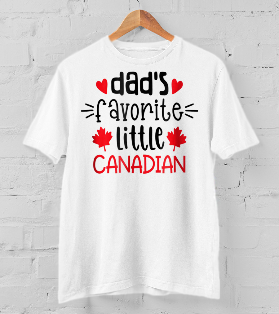 Dad's Favorite Little Canadian Boys Kids Canada Day T-Shirt