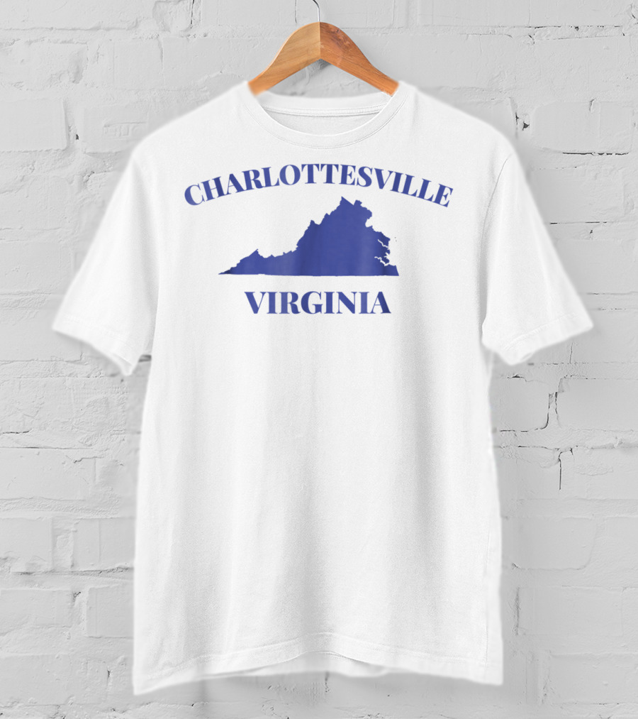 Charlottesville Virginia State Map Parent University USA87 T-Shirt
