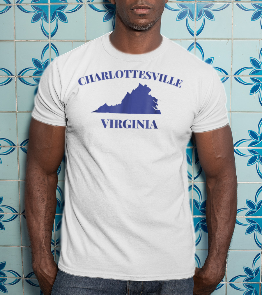 Charlottesville Virginia State Map Parent University USA87 T-Shirt
