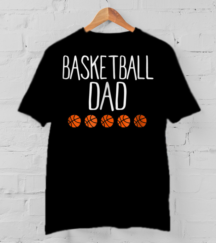 Basketball Dad Cute Sports Basketballs T-Shirt