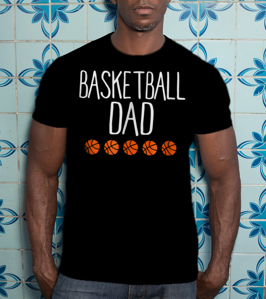 Basketball Dad Cute Sports Basketballs T-Shirt