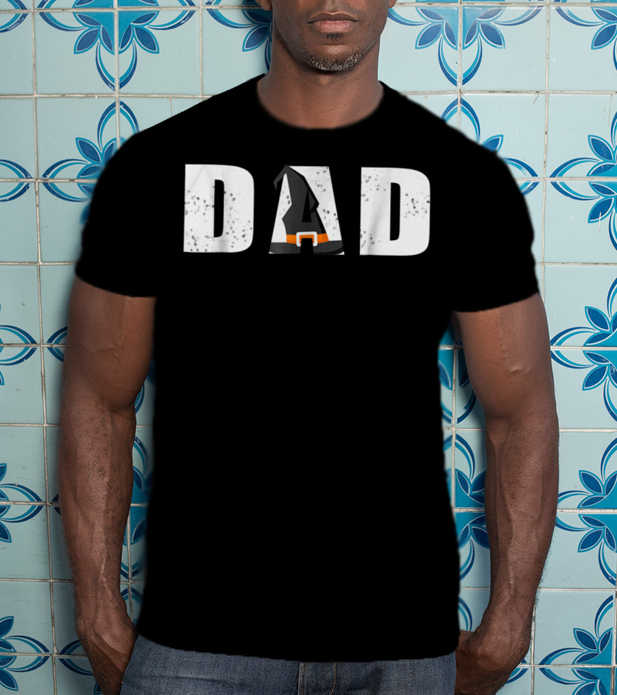 Dad Halloween Witch Hat Family T-Shirt