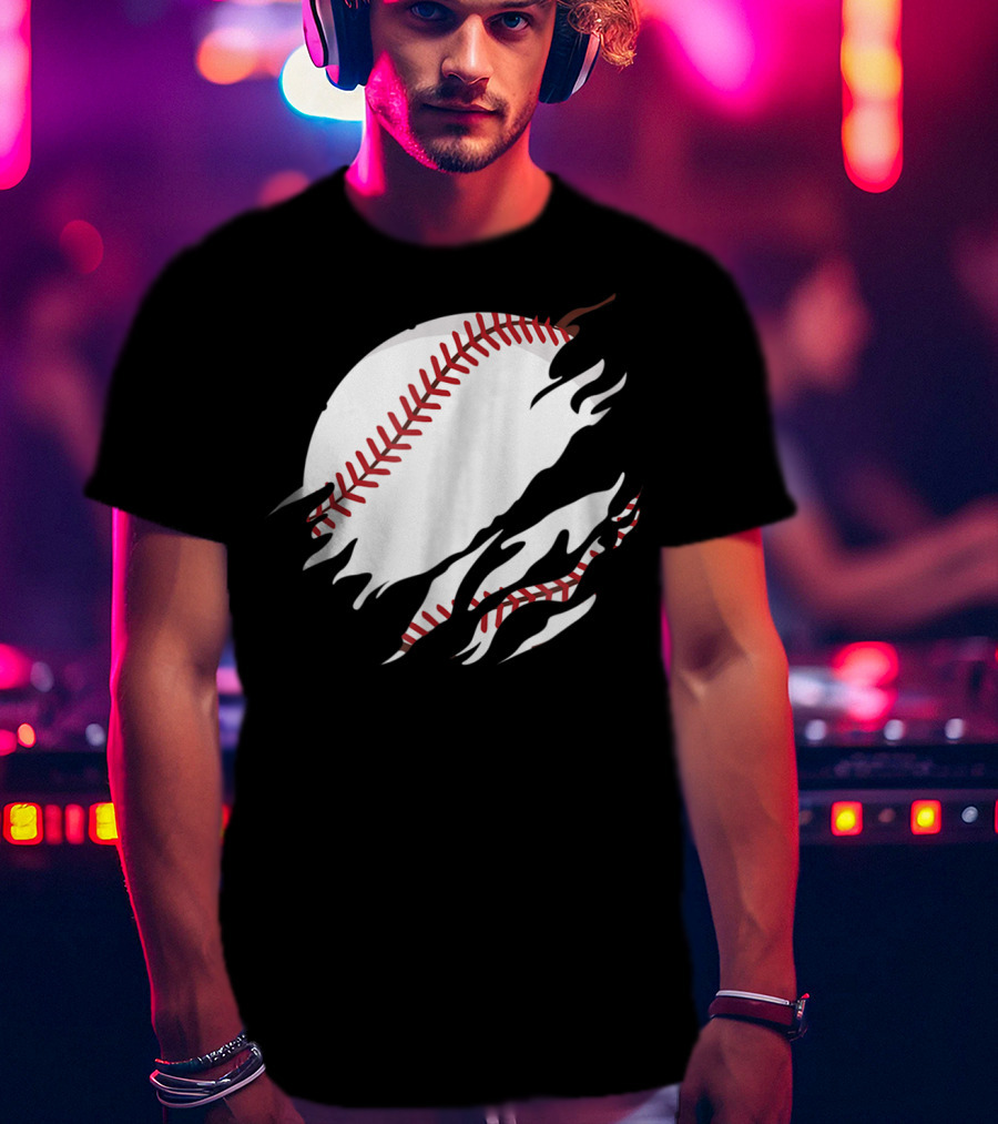 Baseball In Me Basketball Inside Me TSh36 Baseball Tears T-Shirt