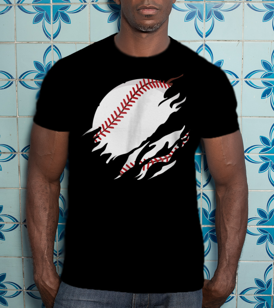 Baseball In Me Basketball Inside Me TSh36 Baseball Tears T-Shirt