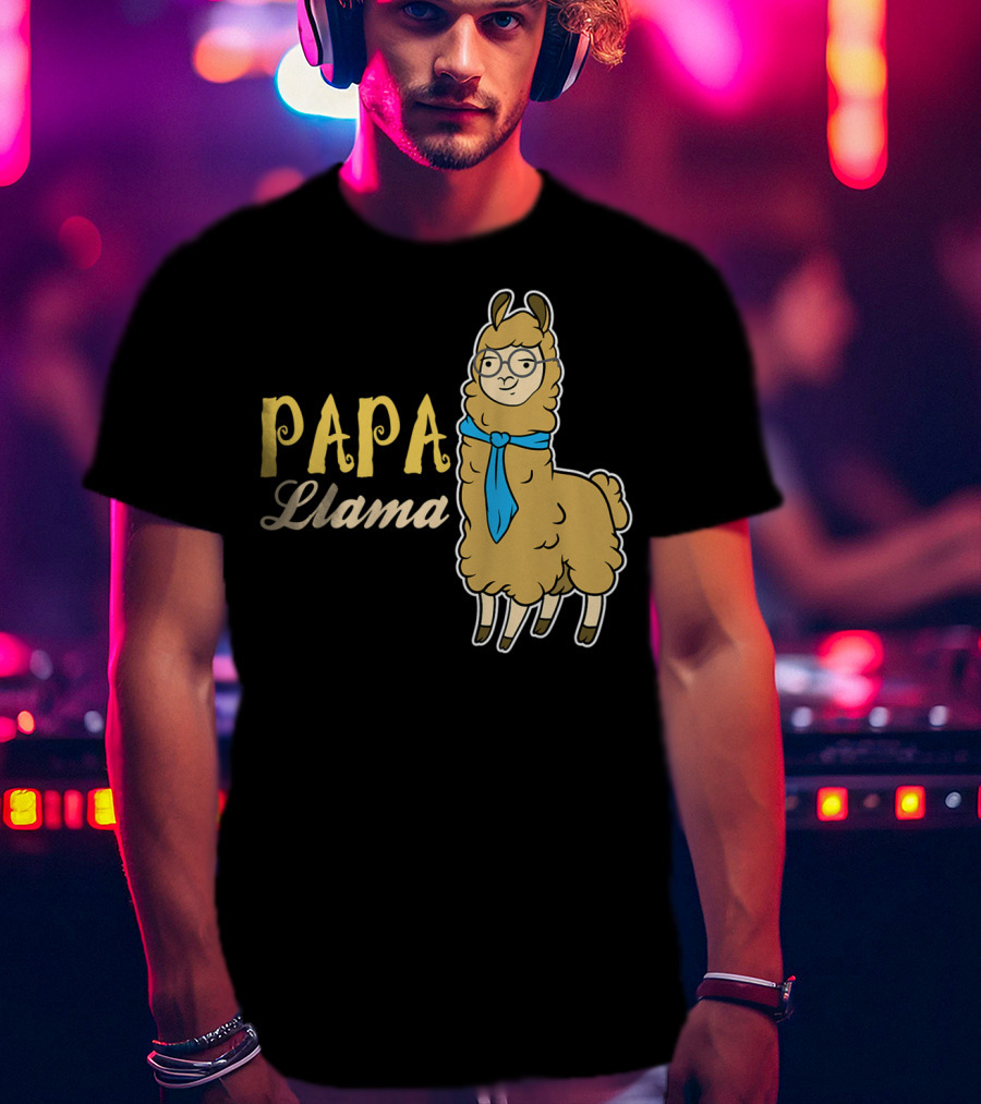 Papa Llama Cool Funny Dad Lover T-Shirt