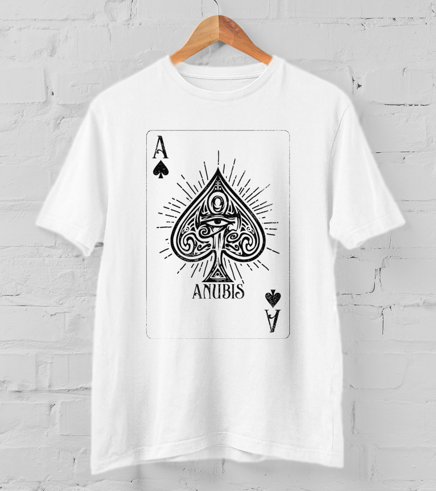 Anubis Ace Spade Card Eye Of Horus 1242521 T-Shirt