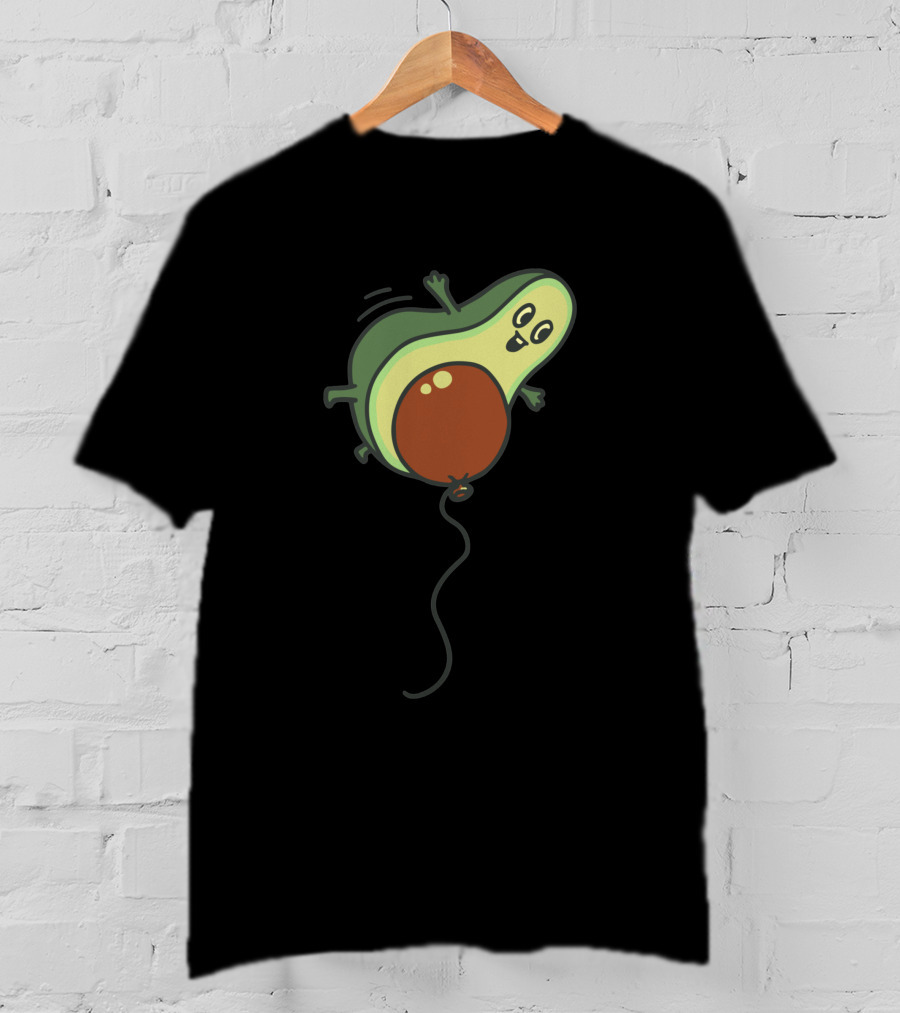 Avocado Flight Happy Avocado On Balloon Journey 1135285 T-Shirt