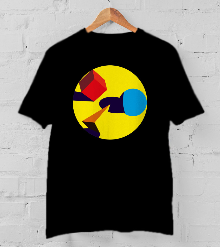 Bauhausian Forms Abstract Geometry 704928 Yellow Circle T-Shirt
