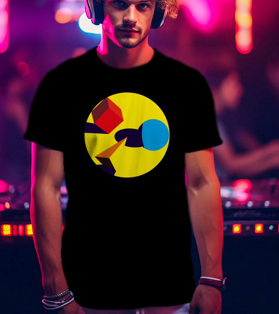 Bauhausian Forms Abstract Geometry 704928 Yellow Circle T-Shirt