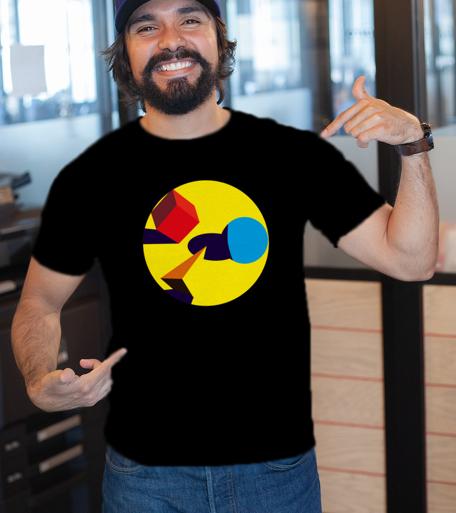 Bauhausian Forms Abstract Geometry 704928 Yellow Circle T-Shirt