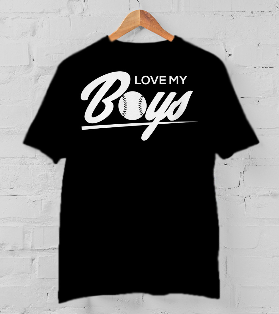 Father Mother Love My Boys Baseball Softball T-Shirt