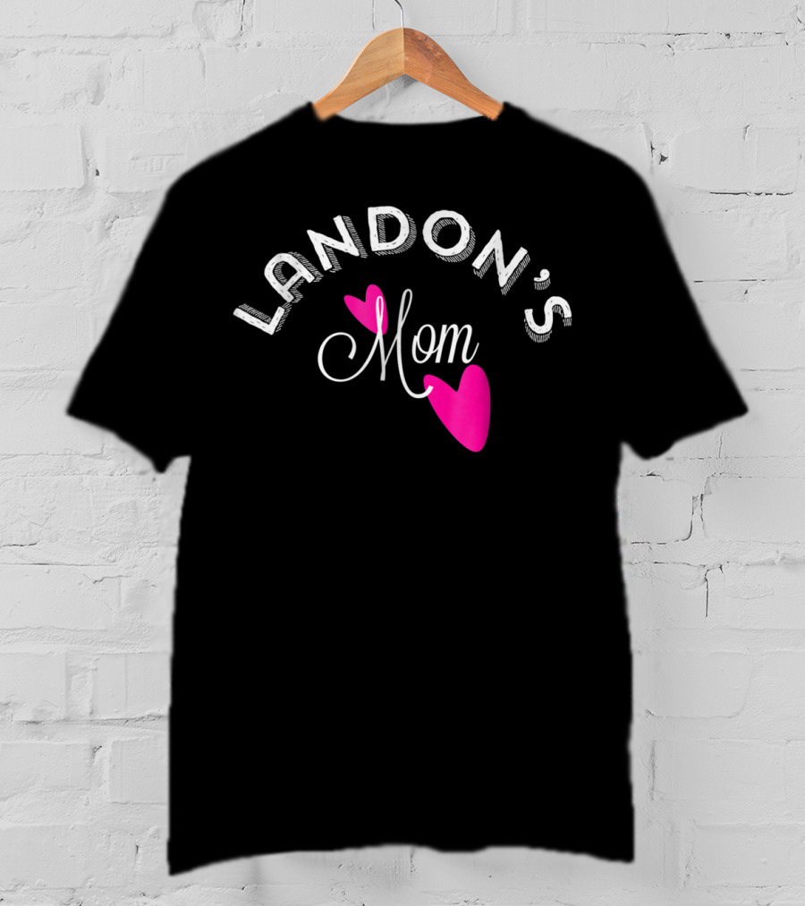 LANDON'S Mom Pink Hearts T-Shirt