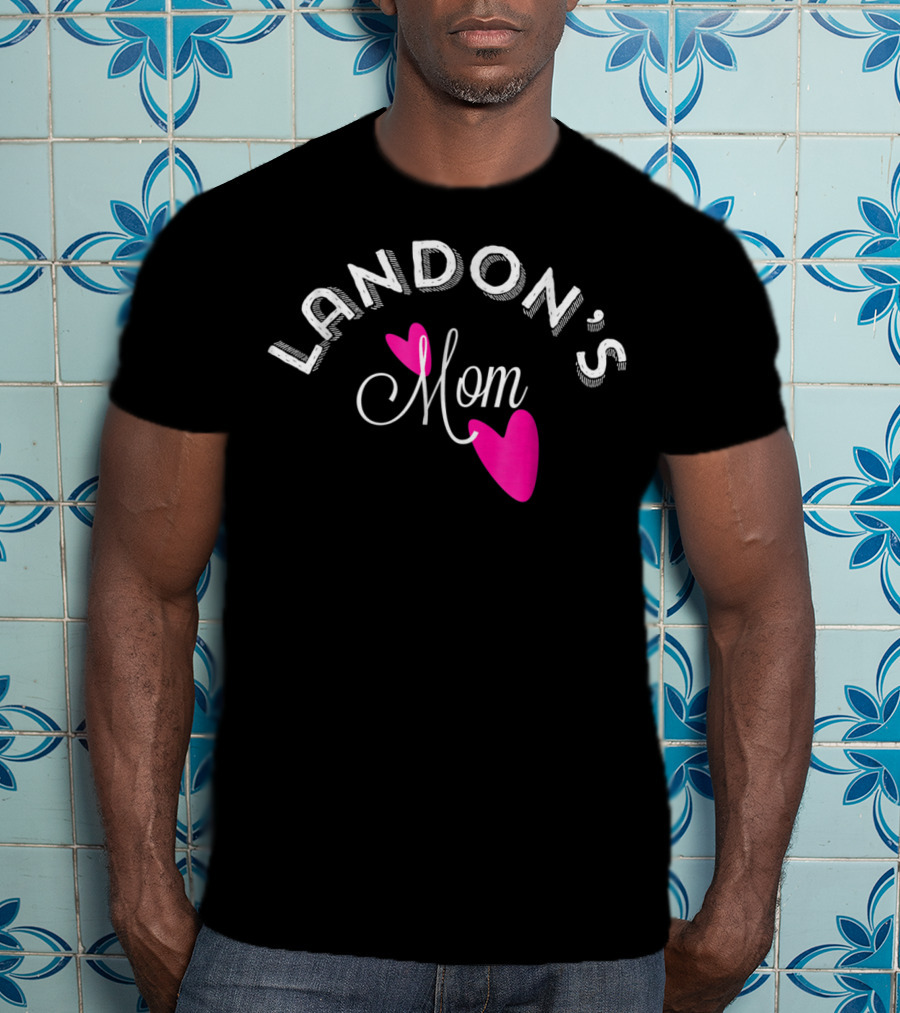 LANDON'S Mom Pink Hearts T-Shirt