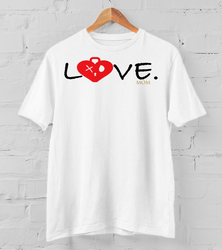 LOVE MOM Red Broken Heart 50 T-Shirt