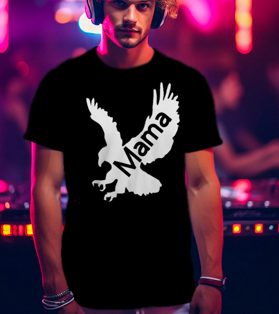 Mama Hawk Eagle Protective Mom Dark T-Shirt