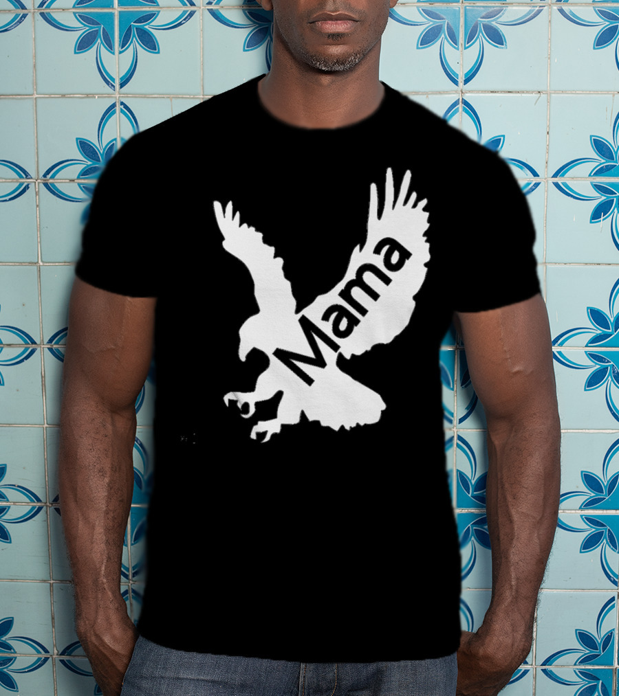 Mama Hawk Eagle Protective Mom Dark T-Shirt