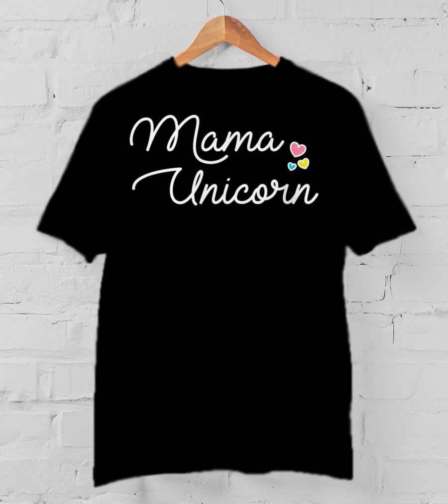 Mama Unicorn Heart Accents Mom29 T-Shirt
